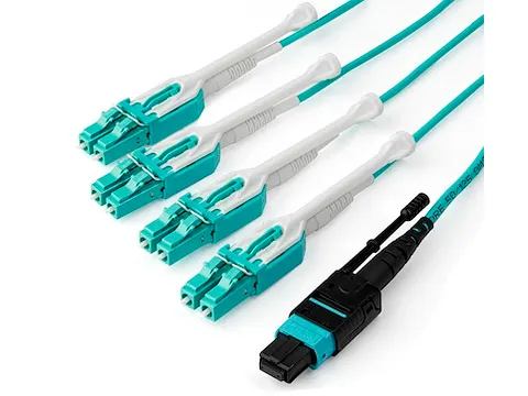 MPO/MTP naar LC Breakout Kabel - Plenum Kabel 3 Meter