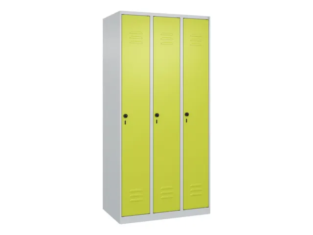 locker,HxBxD 1850x900x500mm,3vak,vak B 300mm,draaigrendel