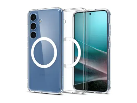Ultra Hybrid MagFit Samsung Galaxy S25 Hoesje Back Cover Wit