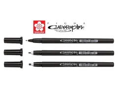 Kalligrafiepennen set Sakura Pigma Calligrapher 3 breedtes zwart