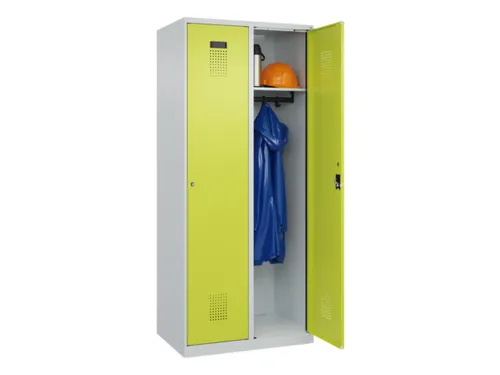 locker,HxBxD 1850x800x500mm,2vak,vak B 400mm,cil.-slot,staand op vloer