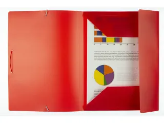 Elastomap Kangaro A4 PP volle kleur rood - 3
