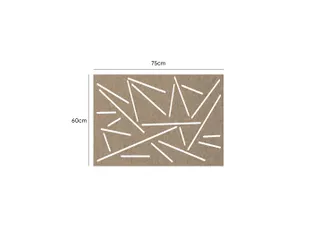 Akoestisch Bureaupaneel met patroon uitsnede 60x75cm Zand - 3