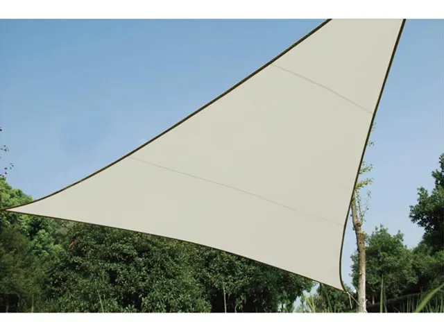Voile solaire triangulaire 3,6x3,6x3,6m Crème