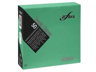 Infibra Servet I-0714 40x40cm 1/4 vouw 2-Laags Donker groen 1200 Stuks - 1