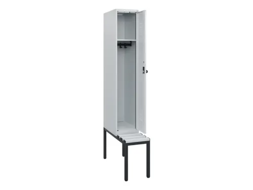locker met bank,HxBxD 1950x300x815mm,1vak,vak B 300mm,draaigrendel