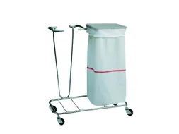 Afvalverzamelaar 2x70 Liter Afvalzakken Rvs Verrijdbaar