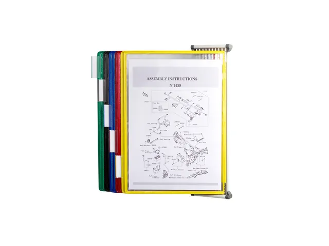 Système de présentation mural Tarifold A4 métal 10 poches assorti