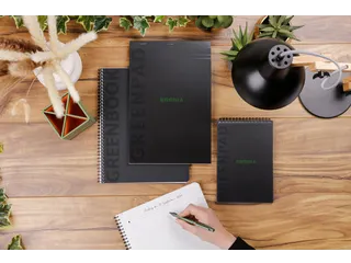 Notitieboek Rhodia Greenbook recycled A5+ lijn Soft Cover Zwart - 4