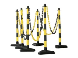 Kettingstaander-set 6 Kettingstaanders Driehoekige Voet 10 M Ketting