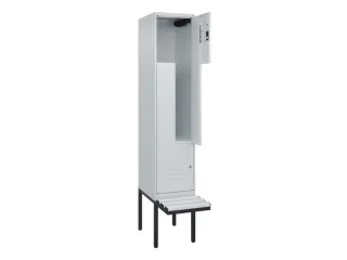 Z-garderobekast,HxBxD 2120x400x815mm,2vak,vak B 400mm,cil.-slot - 2