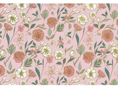Rotolux Apparaatrol Poppy Roze 200mx50cm inpakpapier