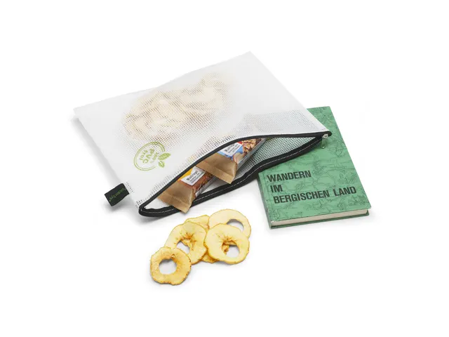 etui B5 PVC-vrij transparant met zwarte rits