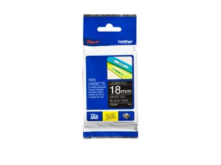 Labeltape Brother P-touch TZe-345 standaard 18mm wit op zwart - 1