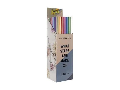 Knutselfolie Folia 50x78cm 50 rollen assorti