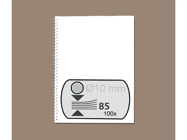 Draadrug Gbc Multibind 10mm Us/21-rings A4 Zilver 100stuks