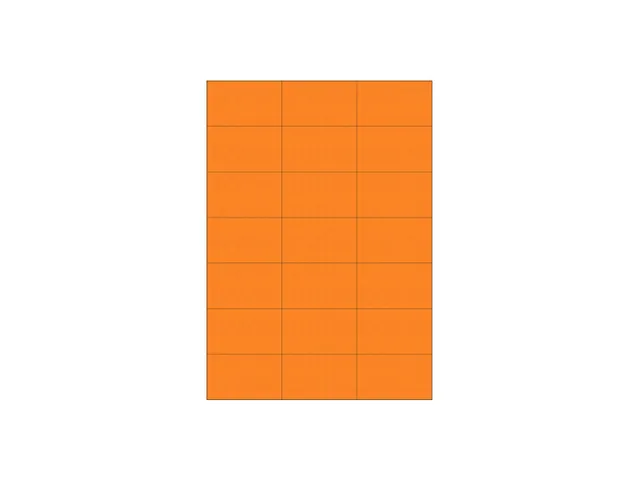 Gekleurde Etiketten 70x37mm Fluor Oranje 42412