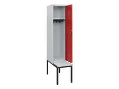 locker met bank,HxBxD 1950x400x815mm,1vak,vak B 400mm,cilinderslot