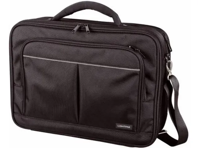 Laptoptas Lightpak Lima zwart polyester 17 inch