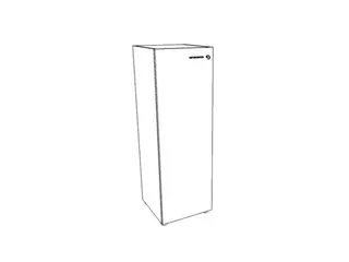 kantoorkast,HxBxD 1310x430x450mm,2xhouten vloer,3ordnerhoogte,romp wit - 2