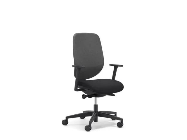 Giroflex Bureaustoel 353 met automatic-move mechanisme Zwart grijs