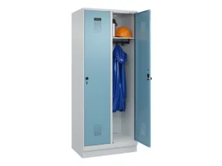 locker,HxBxD 1950x800x500mm,2vak,vak B 400mm,draaigrendel,sokkel - 1