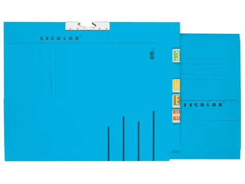 Verzamelmap Djois Secolor A4 lateraal recycled blauw