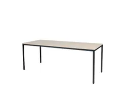 Domino Basic tafel Vaste Hoogte 2000x800mm Robson Eiken zwart 4-poot