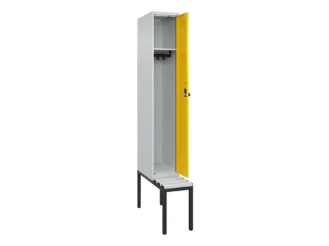 locker met bank,HxBxD 2120x300x815mm,1vak,vak B 300mm,draaigrendel