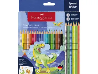 Kleurpotlood Faber-Castell Grip Dino 18 colour grip + 6 metallic grip - 2