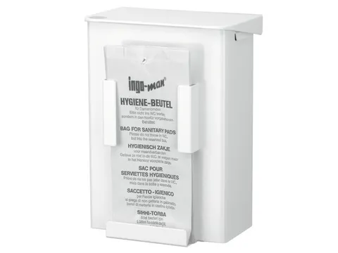 Hygiënebak 6 liter wit + zakjeshouder, AB 6 HB 1 P - ingo-man versie