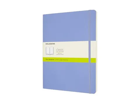 Notitieboek Moleskine XL 190x250mm blanco soft cover hydrangea blue