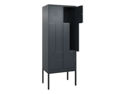 Z-garderobekast,HxBxD 2120x800x500mm,vak B 200/400mm,cil.-slot