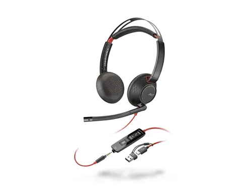 Headset HP POLY Blackwire 5220 Stereo USB-C met 3.5 mm plug