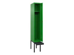 locker met bank,HxBxD 2120x300x815mm,1vak,vak B 300mm,cilinderslot