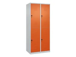 dubbeldekse locker,HxBxD 1850x800x500mm,2x2vak.,vak B 400mm