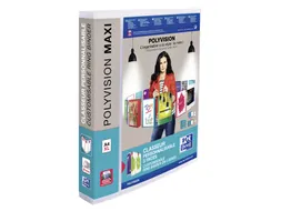 Presentatieringband Polyvision Maxi A4 XL 4 D-rings 25mm transparant