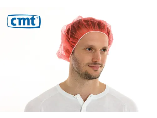 PP non woven haarnet rood 50cm bouffant cap maat M 1000 stuks