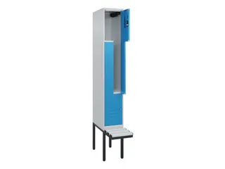 Z-garderobekast,HxBxD 2120x300x815mm,2vak,vak B 300mm,cil.-slot - 2