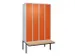 locker voor scheiding van kleding,HxBxD 2120x1200x815mm,4vak