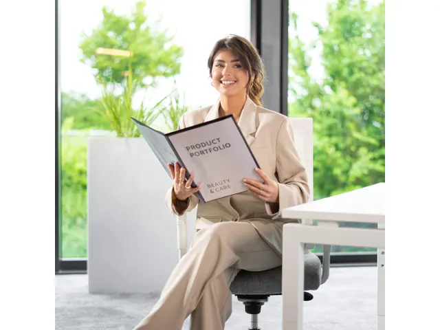 Showmap Rillstab A4 RI99429 20 Tas Zwart met transparant insteekvak