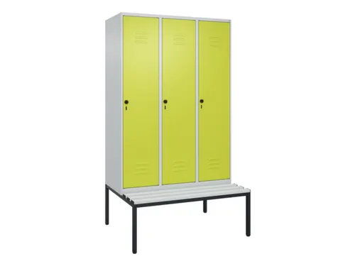 locker voor scheiding van kleding,HxBxD 2120x1200x815mm,3vak