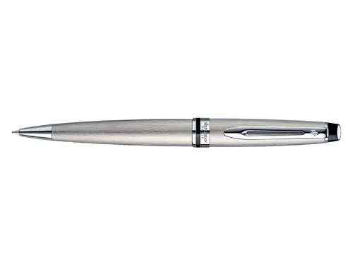 Balpen Waterman Expert Stainless Steel CT Medium Blauwe inkt