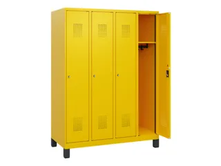 schoollocker,HxBxD 1630x1200x500mm,4vak,vak B 300mm,cil.-slot,voeten - 1