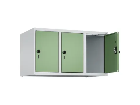 opzetkast,v. locker,3vak.,vak B 300mm,HxBxD 500x900x500mm,draaigrendel