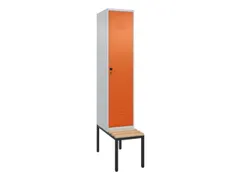 locker met bank,HxBxD 2120x400x815mm,1vak,vak B 400mm,draaigrendel