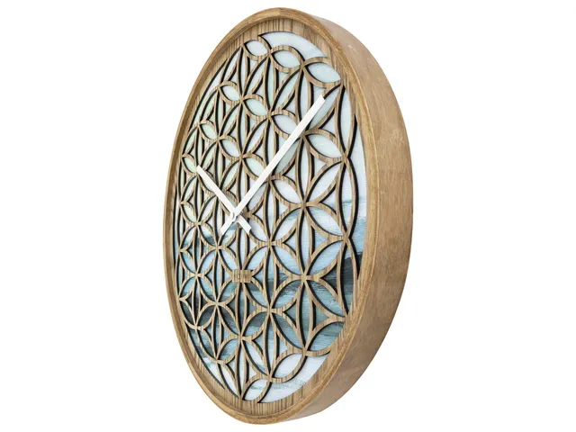 Horloge murale 40cm-Silent-Vert-Bois-NeXtime Concord