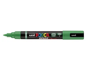 Paintmarker Uni POSCA PC-5BR brushpunt M donkergroen - 1