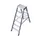 dubbele ladder,beide zijden,2x6treden,Stand H 0,85m,balk L 1,35m