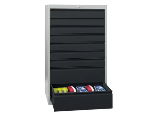ladekast HxBxD 1000x715x600mm 8laden slot RAL7035 front RAL7016